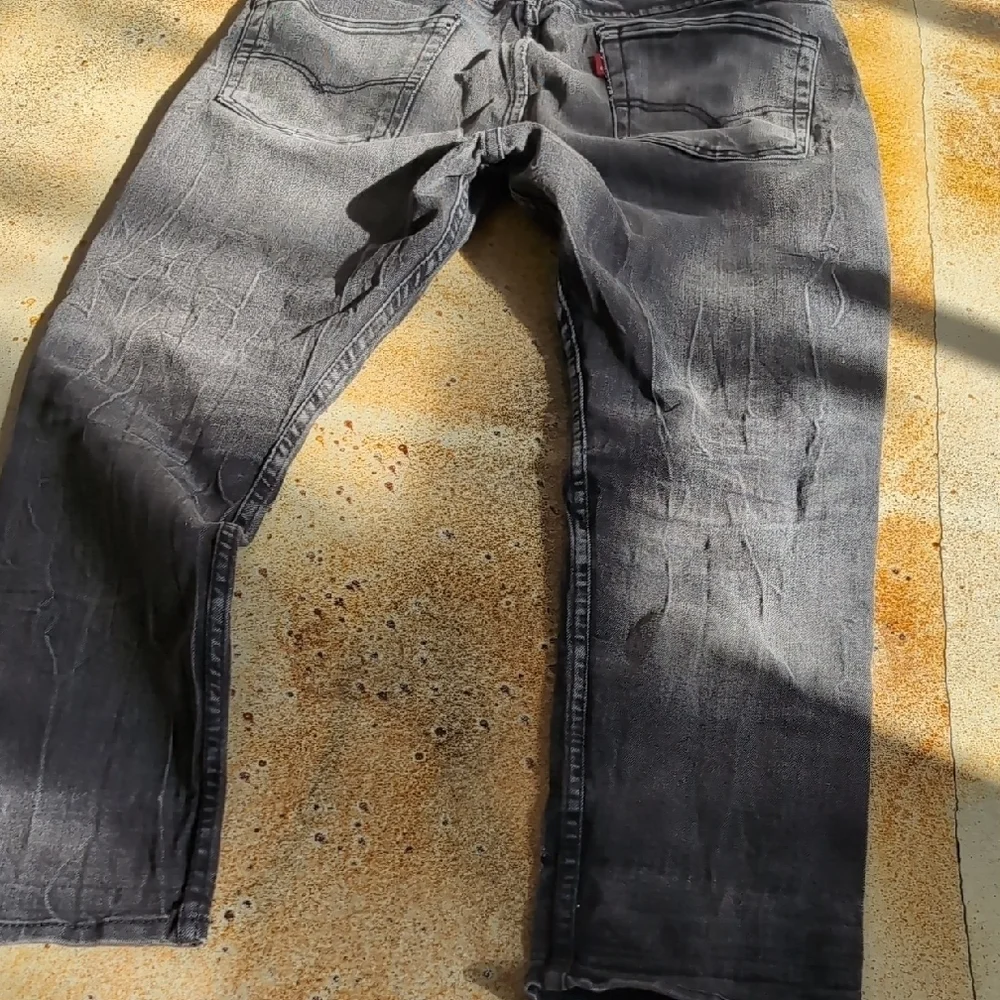 Levi's | 512 Black Acid Stretch Jeans with Distressed Vintage Style Size 32